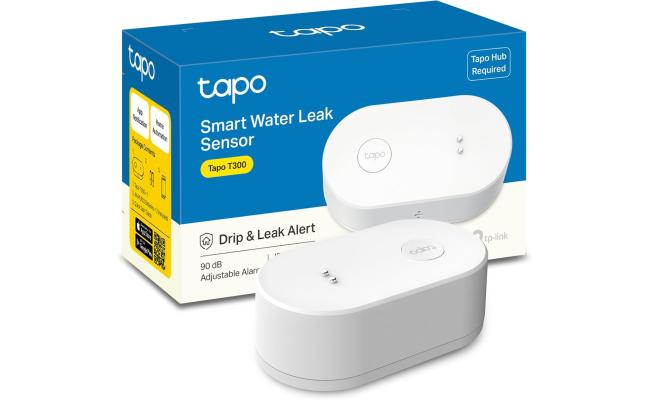 TP-Link Tapo T300 Smart Water Leak Detector, Requires Tapo Hub, Water Leak Sensor Wi-Fi with Rapid Dripping Detection, 90dB Adjustable Alarm, App Alerts, Compatible with Alexa and Google Home